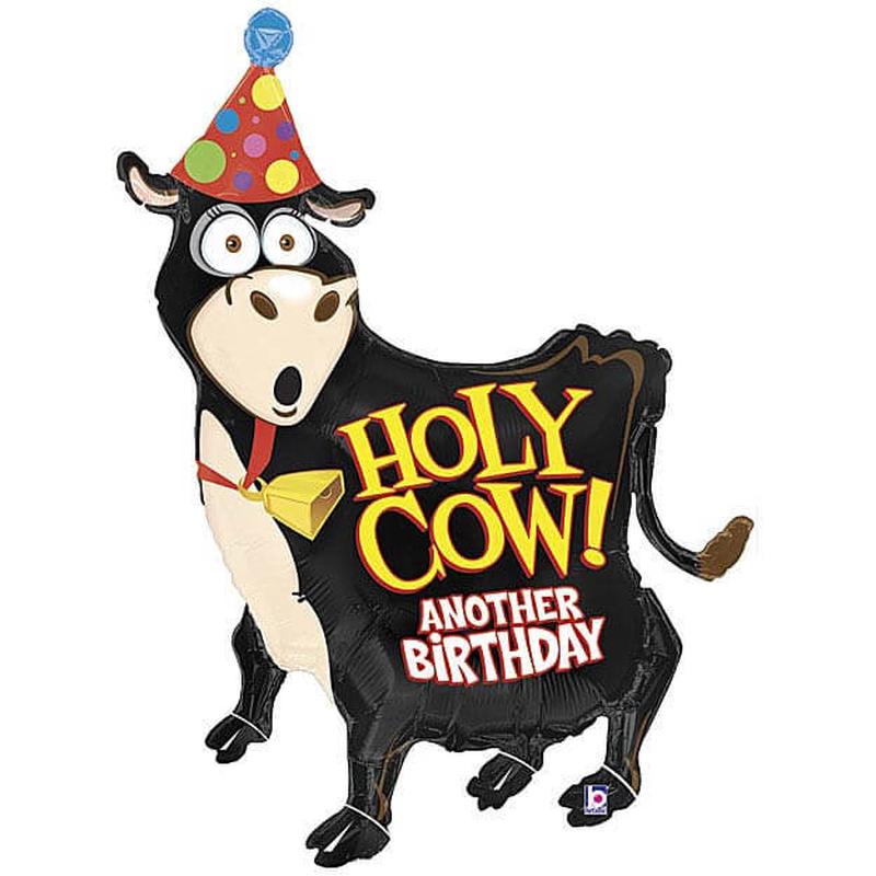 214 Over the Hill Holy Cow 42" Mylar Balloon