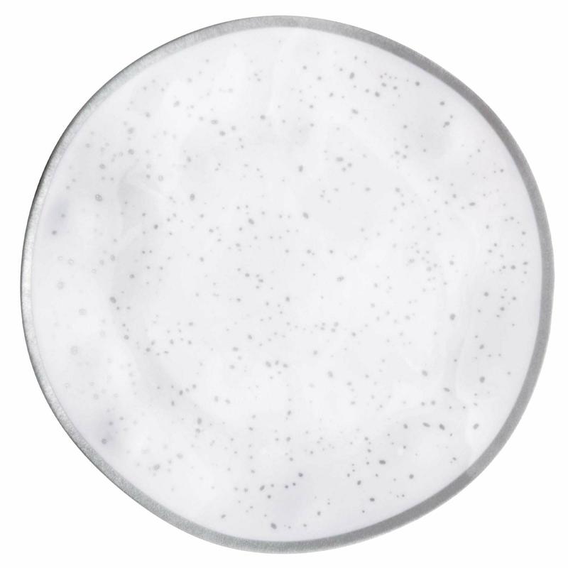 Melamine Plastic Plate 10 1/2" - Silver