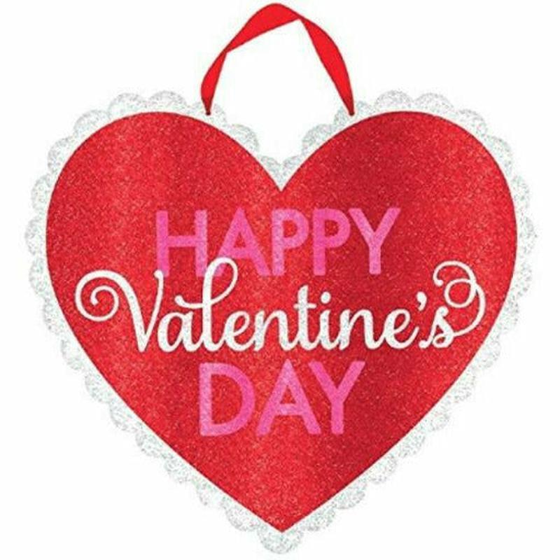 Doily Heart Shaped Hanging Valentine's Day Sign