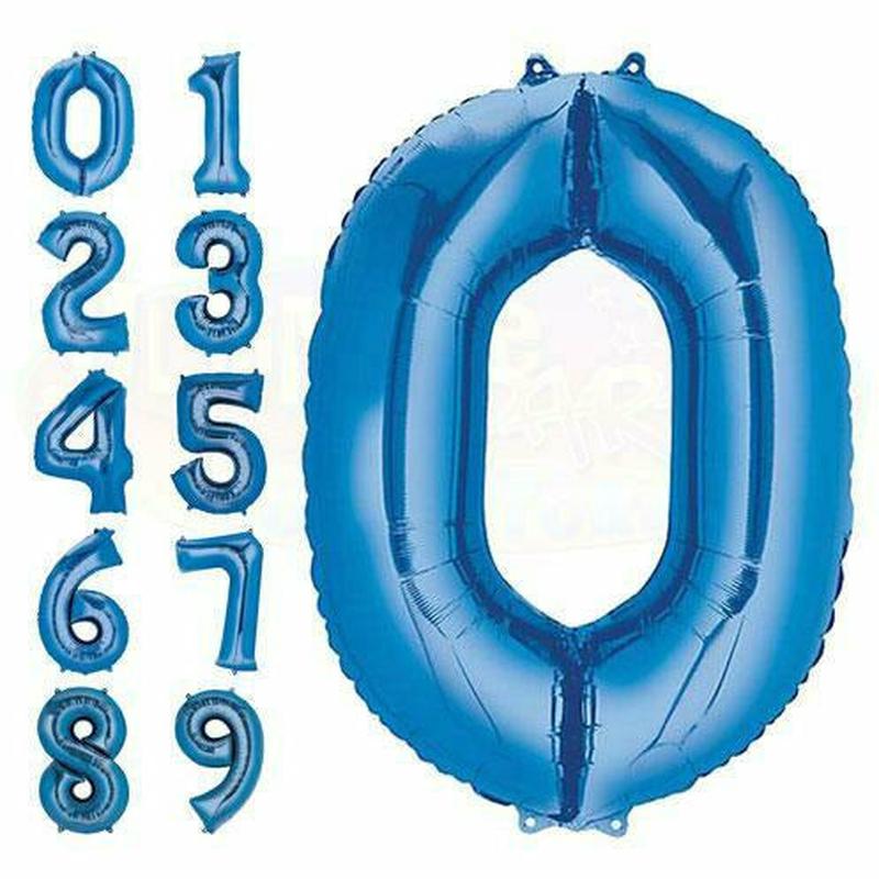 21-30 34" Blue Number Mylar Balloon