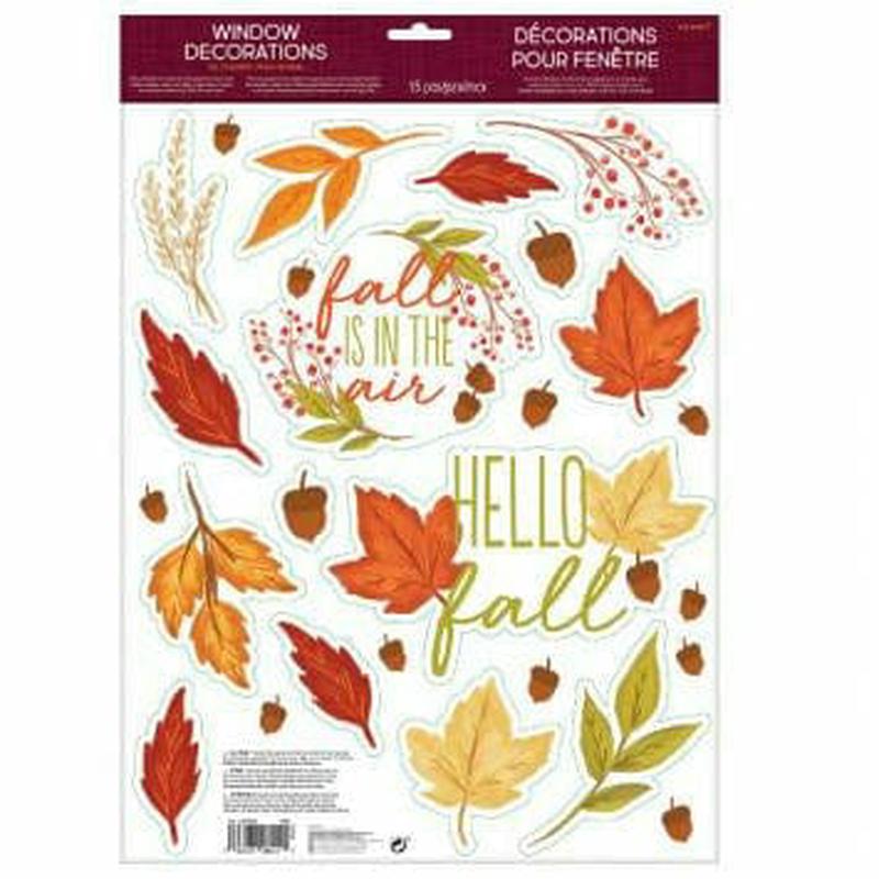 FALL FOLIAGE WINDOW DECORATIONS