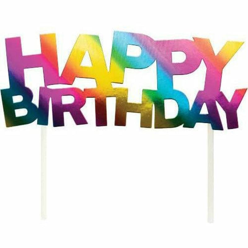 Rainbow Foil Cake Topper