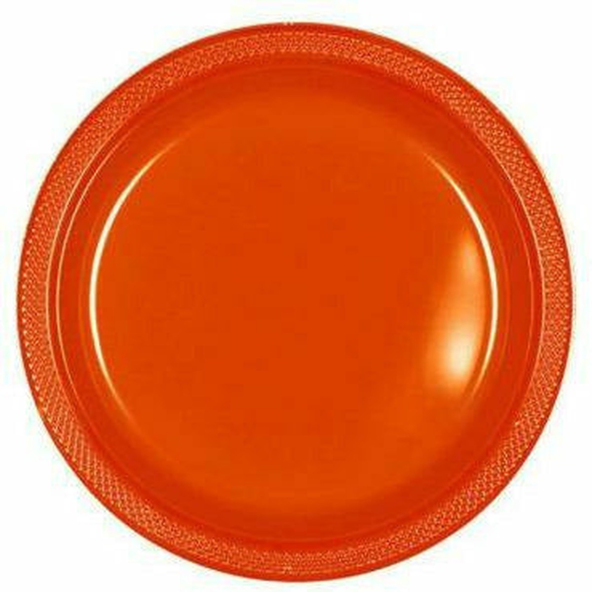 9 PLASTIC PLATE 20 CT-ORANGE