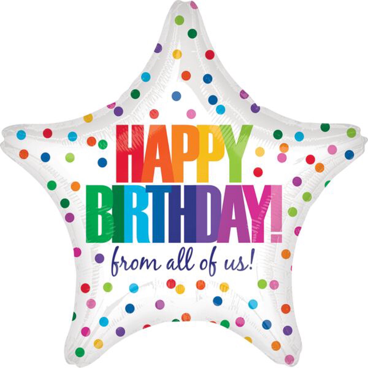238 19 Happy Birthday From All Of Us Foil Balloon