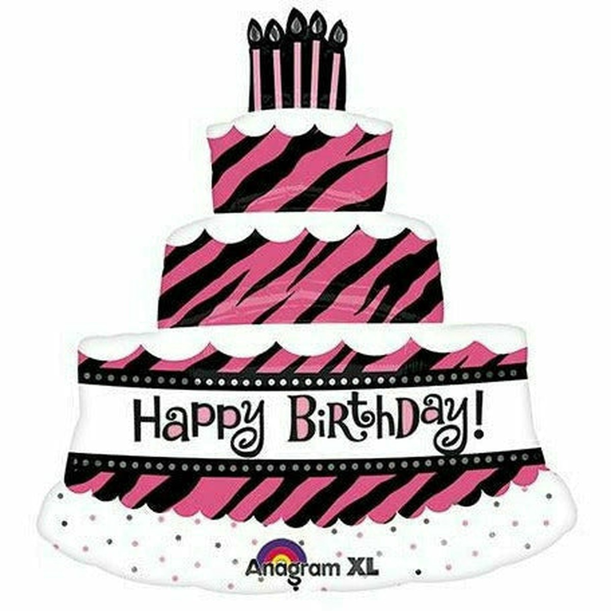 B009 Oh So Fabulous Cake Happy Birthday 32 Mylar Balloon
